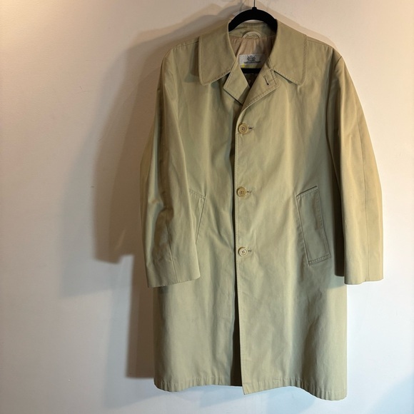AQUASCUTUM Sz L (estimated) Aqua 5 Trench Coat Classic Cut Back Slit Buttons - Picture 12 of 12